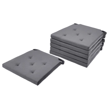 Подушка на стул IKEA ЮСТИНА, серый, 42, 35x40x4 см, 295.032.32