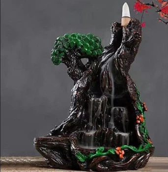Курильница "Красные мелкие цветы". Подставка для благовоний, 19.1*15.3 см, 0913374G