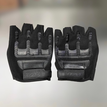 Перчатки тактические Беспальцевые Yakeda, цвет черный, размер XL