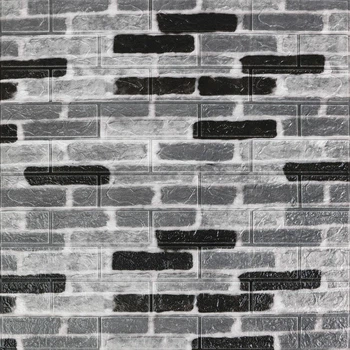 Самоклеюча 3D панель Sticker Wall під сіру цеглу катеринослав 700х770х3мм 342-3 (3DPanda-1147)