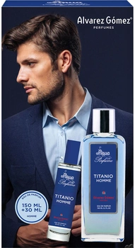 Zestaw męski Alvarez Gomez Agua De Perfume Homme Titanio Woda perfumowana 150 ml + Woda perfumowana 30 ml (8422385330121)