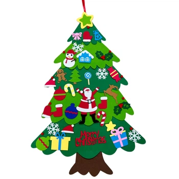 Елка из фетра новогодняя и 32 игрушки 89×65 см Santa Claus (II-3012OD)