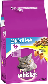 Sucha karma dla kotów sterylizowanych Whiskas Sterile z kurczakiem 1.75 kg (5998749129135)