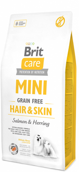 Sucha karma dla psów miniaturowych Brit Care Mini Grain-Free Hair & Skin 2 kg (8595602520220)