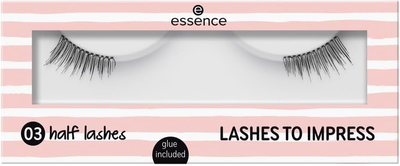 Sztuczne rzęsy Essence Cosmetics Lashes to Impress czarne 03 Half Lashes 1 para (4250947543061)