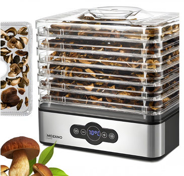 Сушарки для овочів і фруктів з електронним управлінням Mozano Dehydrator 400 Вт