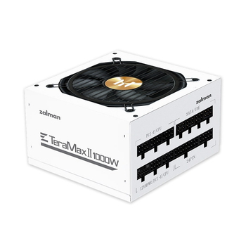Блок живлення Zalman Teramax 2 WH (1000W) >90% 80+ Gold 120мм 1xMB 28pin (18+10) 2xCPU 8pin(4+4) 3xMolex 12xSATA 4xPCIe 8pin(6+2) 1x12VHPWR Fully Modular (ZM1000-TMX2WH)