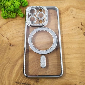 Чехол Hoco Diamond case with MagSafe для iPhone 15 Pro Sliver