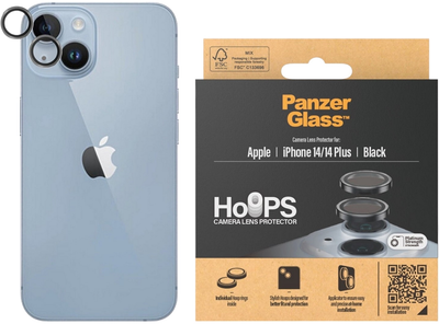 Szkło hartowane PanzerGlass Camera Lens Protector do Apple iPhone 14 / 14 Plus Black (5711724011405)