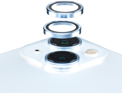 Szkło hartowane PanzerGlass Hoops Camera Lens Protector do Apple iPhone 15 / 15 Plus Blue (5711724011900)