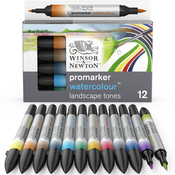 Набір акварельних маркерів Winsor & Newton ProMarker Watercolour 12 шт (0884955073940)