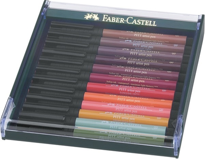 Набір художніх маркерів Faber Castell Pitt Artist Brush Earth 12 шт (4005402674220)
