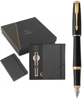 Набір Parker ручка пір'яна URBAN 17 Muted Black GT FP F + блокнот Parker + в подарунковій упаковці GIFT24 (30011b24)