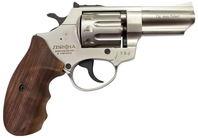 Револьвер флобера Zbroia Profi-3" Сатин / Дерево + 200 Sellier & Bellot