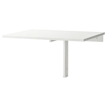 Стол откидной стенного крепежа IKEA НОРБЕРГ, белый, 74x60 см, 301.805.04