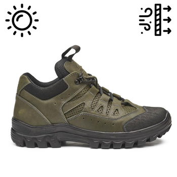 Тактичні літні дихаючі кросівки SILVER 43 олива/перфорація 101OL-PE.43