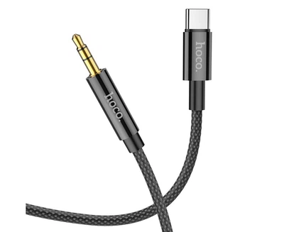 Аудио кабель Aux Hoco UPA19 Type-C to Aux 3.5mm black