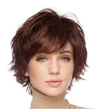 Парик короткий каштановый, JOY&BEAUTY