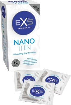 Prezerwatywy EXS Nano Thin ultra cienkie 12 szt (5027701006396)