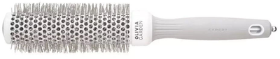Кругла щітка Olivia Garden Expert Blowout Speed Wavy Bristles для сушіння та моделювання волосся Біла/Сіра 35 мм (5414343020253)