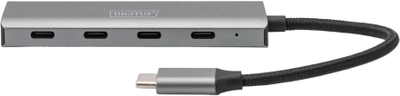 Hub USB Digitus USB-C to 4 x USB-C Silver (DA-70246)
