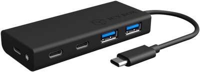 Hub USB ICY BOX USB-C to 2 x USB-A, 3 x USB-C Black (IB-HUB1426-CPD)