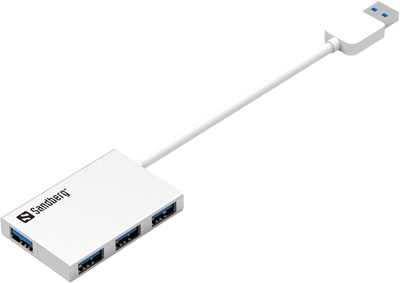 USB-хаб Sandberg USB 3.0 Pocket Hub 4-портовий Silver (5705730133886)