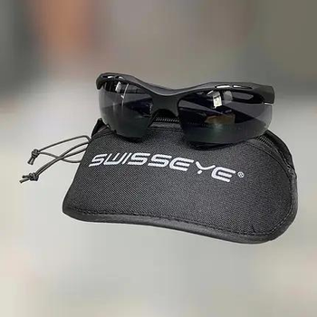 Тактичні окуляри Swiss Eye Attac з комплектом лінз та чохлом чорні (244640)