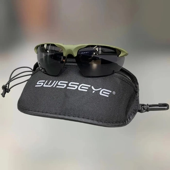 Тактичні окуляри Swiss Eye Apache з комплектом лінз та чохлом олива (244634)