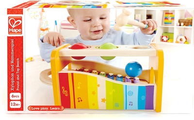 Ксилофон Hape Pound and Tap Bench с шариками (6943478002340)
