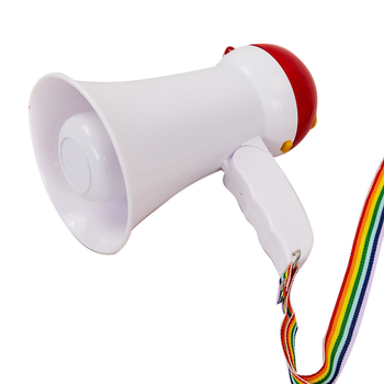 Ручной громкоговоритель мегафон (рупор) Yaochen 1R 15W белый с записью команд