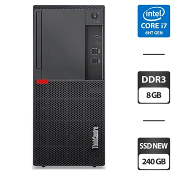 Компьютер Lenovo ThinkCentre M910T Tower / Intel Core i7-6700 (4 (8) ядра по 3.4 - 4.0 GHz) / 8 GB DDR4 / 240 GB SSD NEW / Intel HD Graphics 530 / 250W б/у