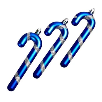 Новорічна прикраса пластикова для ялинки як декор Lollipop 11 см Blue