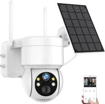 Беспроводная уличная Wi-Fi камера видеонаблюдения solar на солнечной батарее DUREVIN 4 МП HD с аудио 7800 мАч, ICSee / XMEye