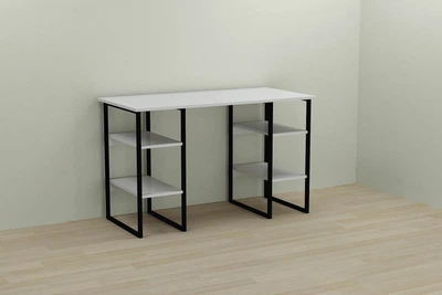 Компьютерный стол Ferrum-decor Карэн 75x120x70 черный ДСП Белое 16мм