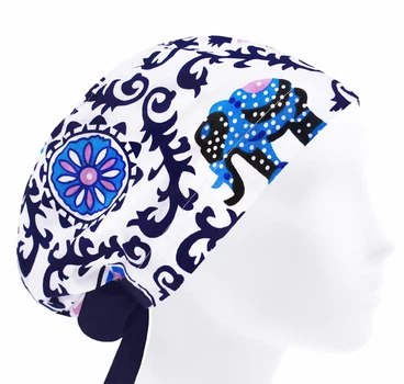 Медицинская шапочка женская HeadwearUniverse универсальная принт Марокко слон
