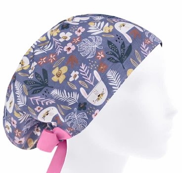 Медицинская шапочка женская HeadwearUniverse универсальная принт Кролик