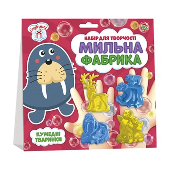 Набір для творчості Мильна фабрика Смішні тварини Ранок 10100580, 4 формочки