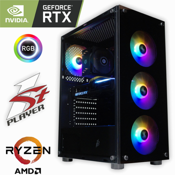 Игровой Компьютер 1stPlayer - Ryzen 5 5500 / GeForce RTX 3060 Ti 8ГБ / 16ГБ DDR4 / SSD 1TБ