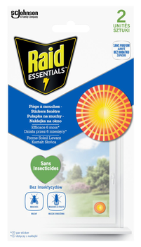 Мухоловка Raid наклейка на вікно Сонце 2 шт (5000204305265)