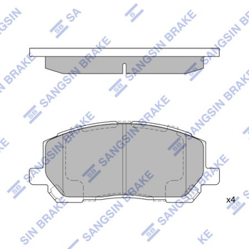 кт. Колодки гальмові дискові Sangsin SP1384