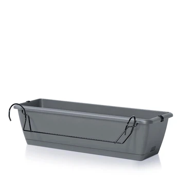 Балконный ящик Prosperplast RESPANA EASYCARE W навесной 59.3х19х14см серый (63141-405)