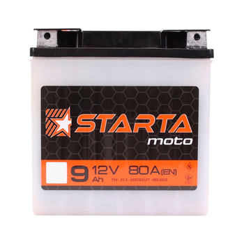 Мото акумулятор STARTA Moto 6CT 9 клема плоска R+