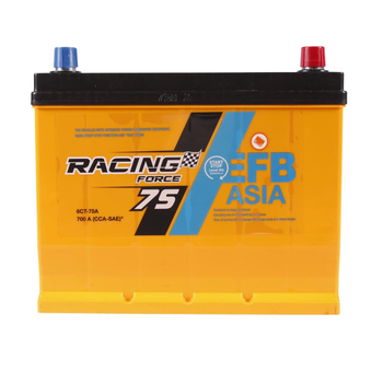 Автомобільний акумулятор RACING FORCE EFB 6CT 75Ah Asia R+
