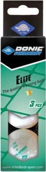 М'ячі для настільного тенісу Donic Elite 1* 40+ 3 шт. Білі (608310-40+)
