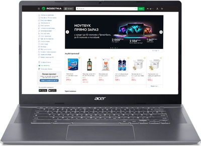 Ноутбук Acer Chromebook Plus 515 "с Google AI" CB515-2H-52YD (NX.KNUEU.005) Steel Gray