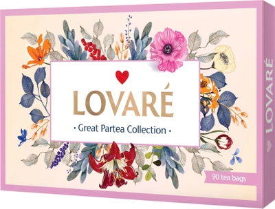 Колекція чаю Lovare Great Partea Collection Асорті 18 видів по 5 шт (4820198872878)