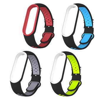 Комплект силіконових ремінців Nike style для фітнес-браслета Xiaomi Mi Band 5/6/7 з металевою застібкою Nike Style Set 4 (mrk2618)