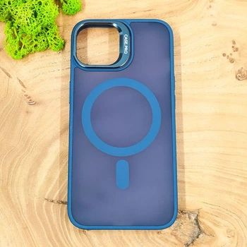 Чехол Baseus Smoke case Magsafe with Metal Stand для iPhone 13 Dark Blue