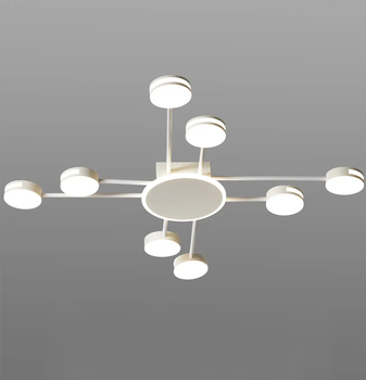 Люстра светодиодная LED с пультом, DIMMER, 134w Sneha (99651016068/8+1 WHITE)